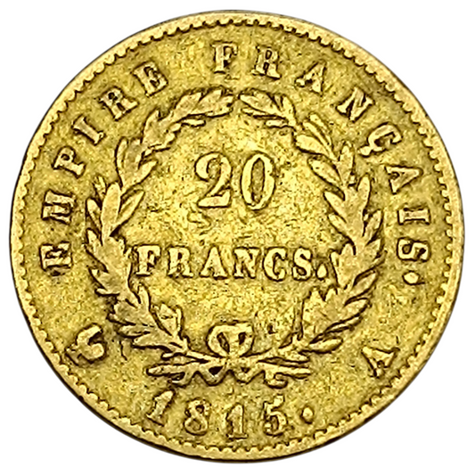 Napoléon Ier (1804-1814) 20 Francs 1815 A Paris Les cents jours Or 6.33 gr
