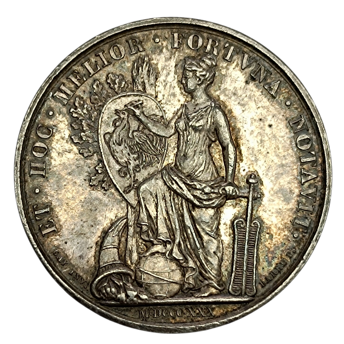 Jeton Notaires de Lyon 1830 Argent 14.74 gr 32 mm