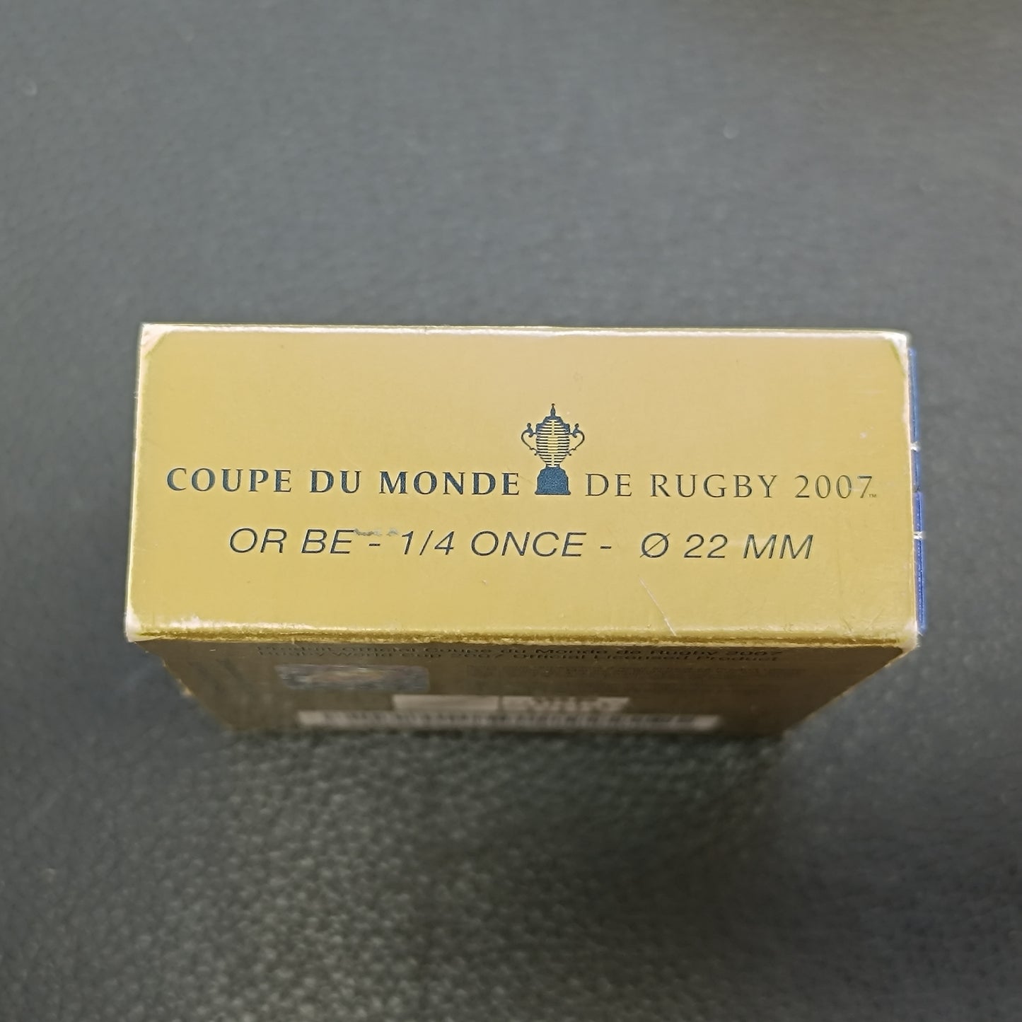 Monnaie de Paris 10 euros 2007 Coupe du monde de Rugby Or BE 1/4 once