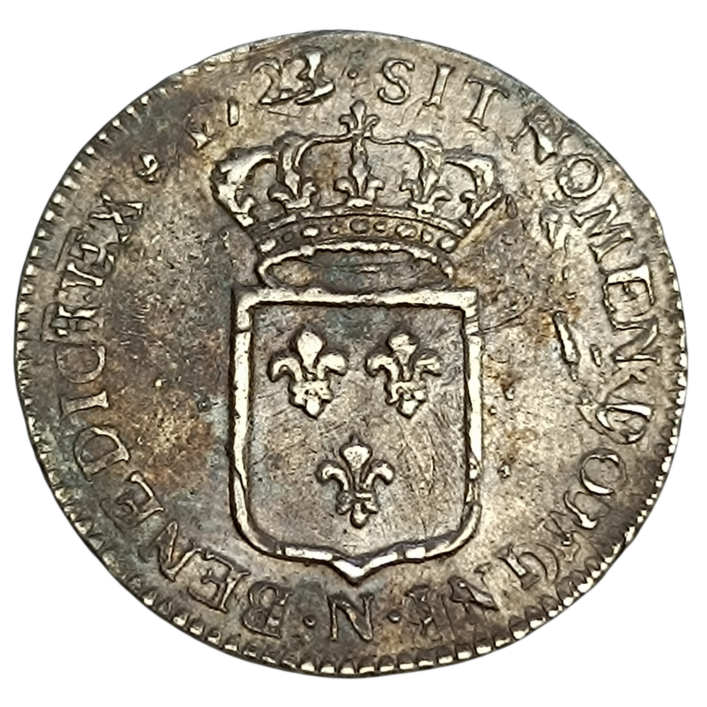 Louis XV (1715-1774) Tiers d'écu 1723 N Montpellier Argent 7.99 gr