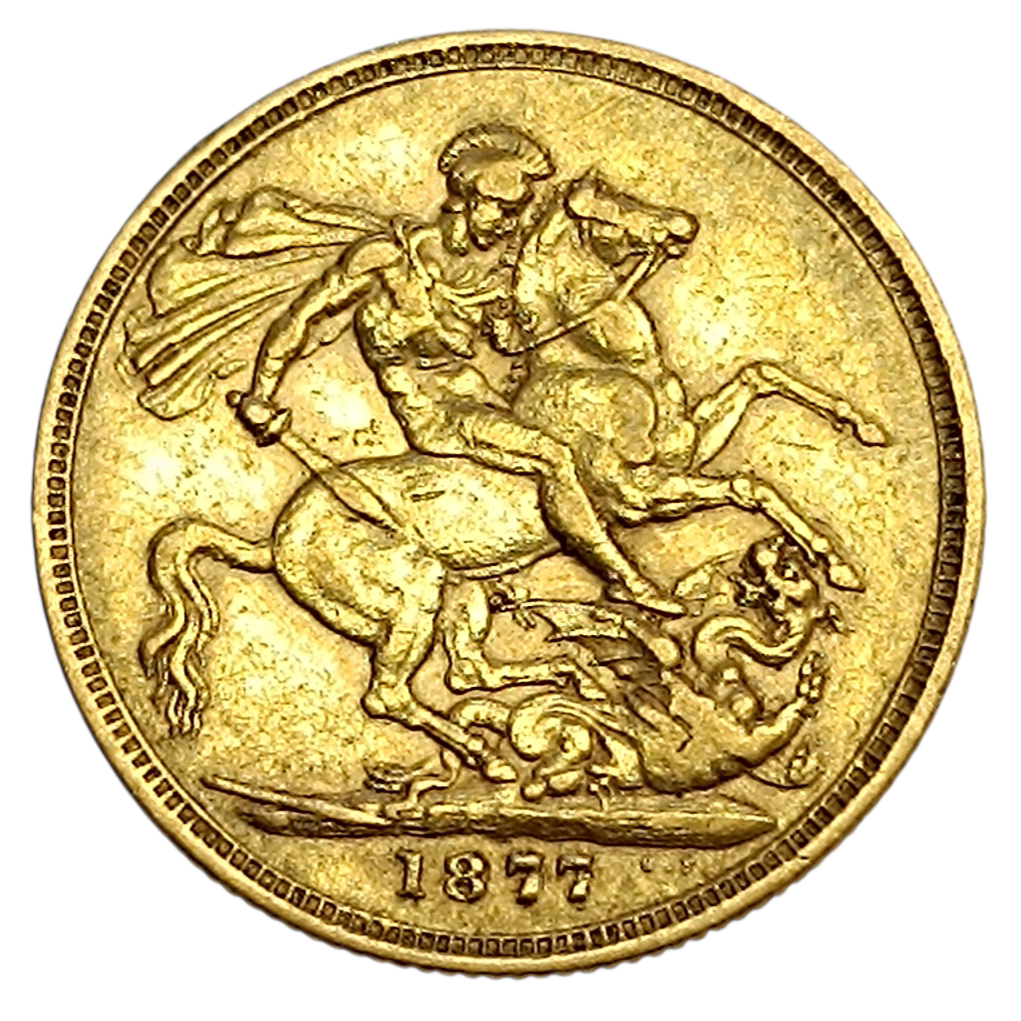 Australie, Victoria, SOUVERAIN Or (SOVEREIGN) 1877 M Melbourne 7,95 gr