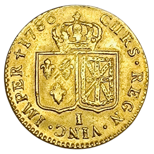 Louis XVI (1774-1792) Louis d'or aux écus accolés 1786 I Limoges 7.64 gr