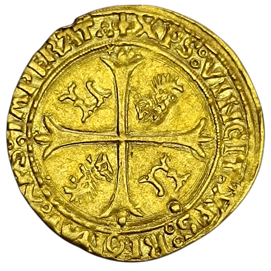 Louis XII (1498-1515) Écu d'or au porc-épic point 12ème Lyon Or 3.32 gr