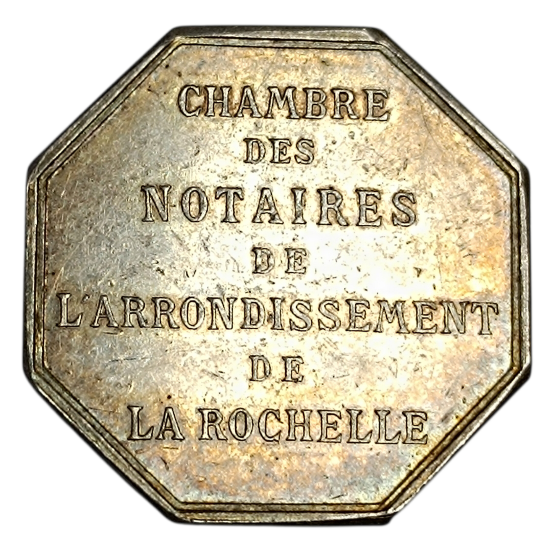 Ficha Cámara de Notarios La Rochelle Plata 14,19 gr 31 mm