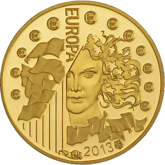 Monnaie de Paris 5€ Traité de l'Élysée Europa 2013 Or BE 1/2 gr