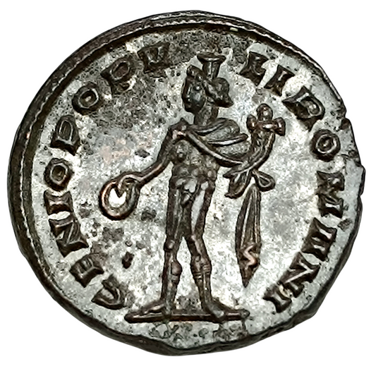 Galere (293-311) Follis Genio Populi Romani Londres 8.49 gr 25 mm