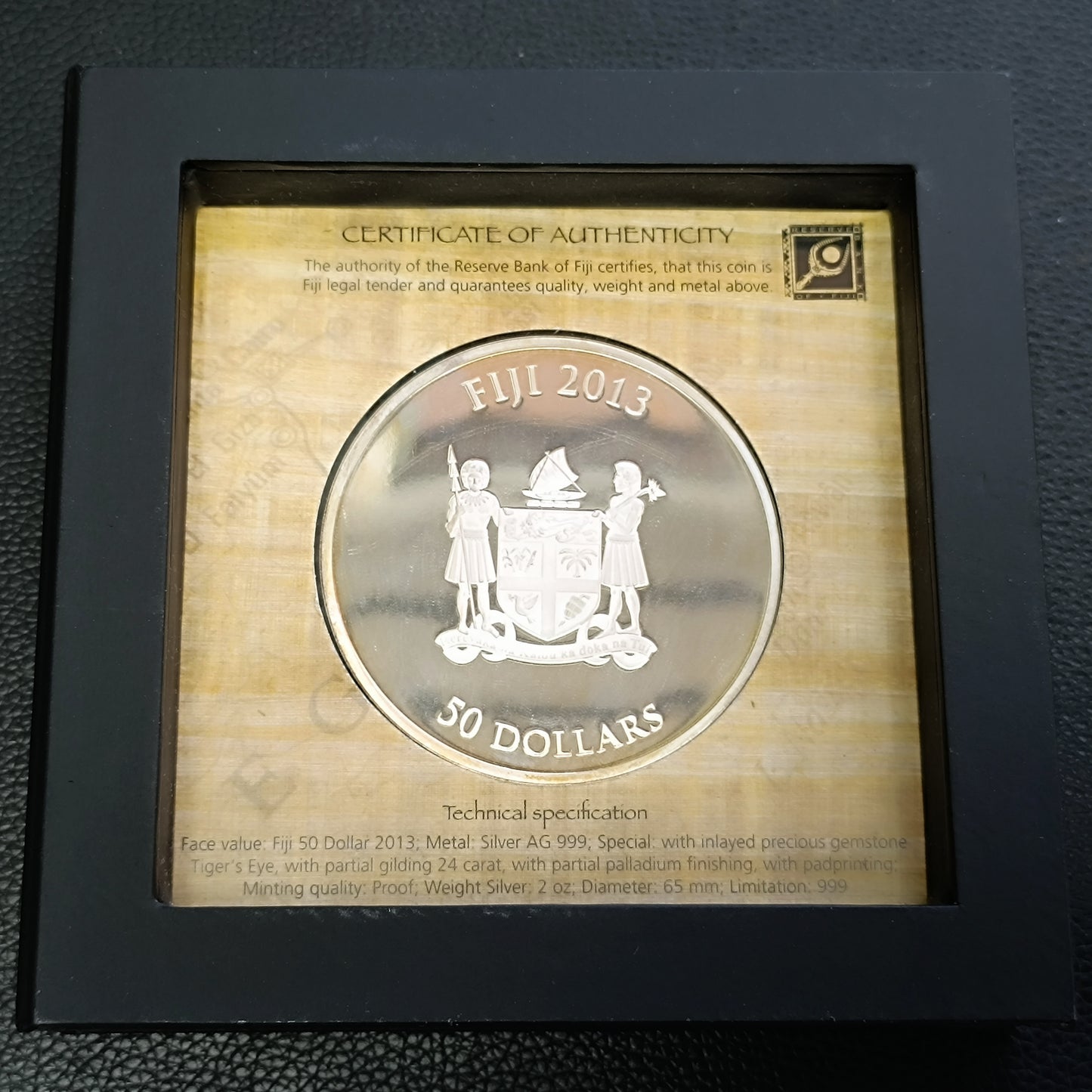 Fidji 50 Dollars 2013 Khafre / Khepren Argent 2 Once Silver 2 oz .999