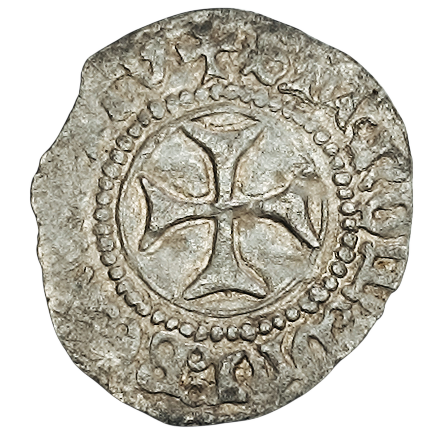 Duché de Bretagne François Ier et François II Demi blanc à la targe Billon 0.94 gr