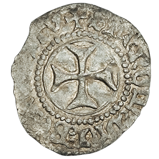 Duché de Bretagne François Ier et François II Demi blanc à la targe Billon 0.94 gr