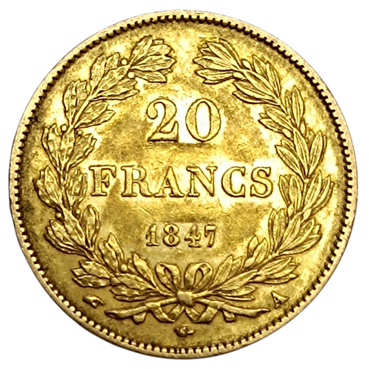 Louis-Philippe Ier (1830-1848) 20 francs Or 1847 A Paris 6,43 gr
