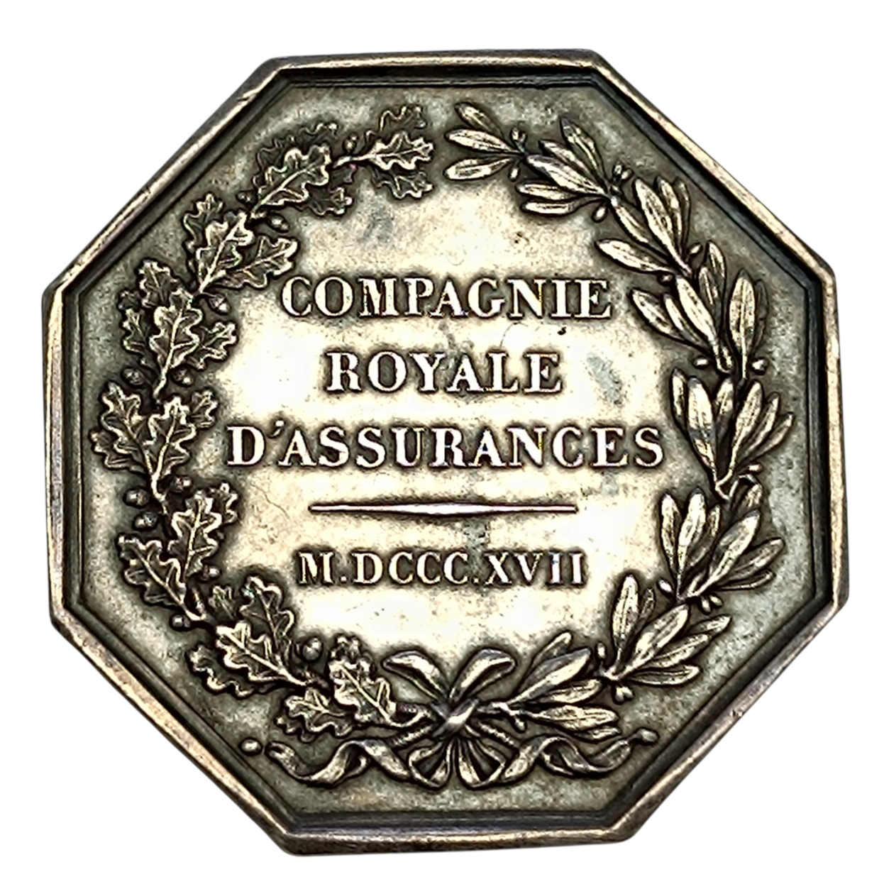 Jeton Compagnie Royale D'assurances 1817 Argent 19.45 gr 36.5 mm