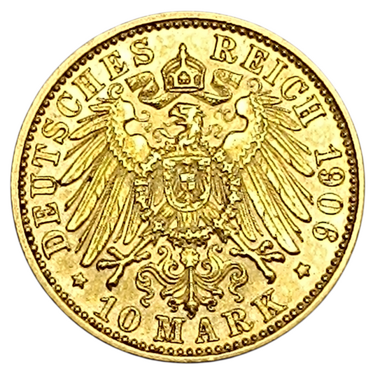 Allemagne Othon Bavière (1886-1913) 10 Mark Deutsches Reich 1906 D Munich 3,98 gr