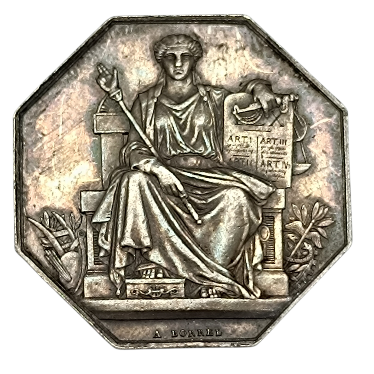 Jeton Notaires de Nevers (Nièvre) Argent 14.32 gr 31 mm