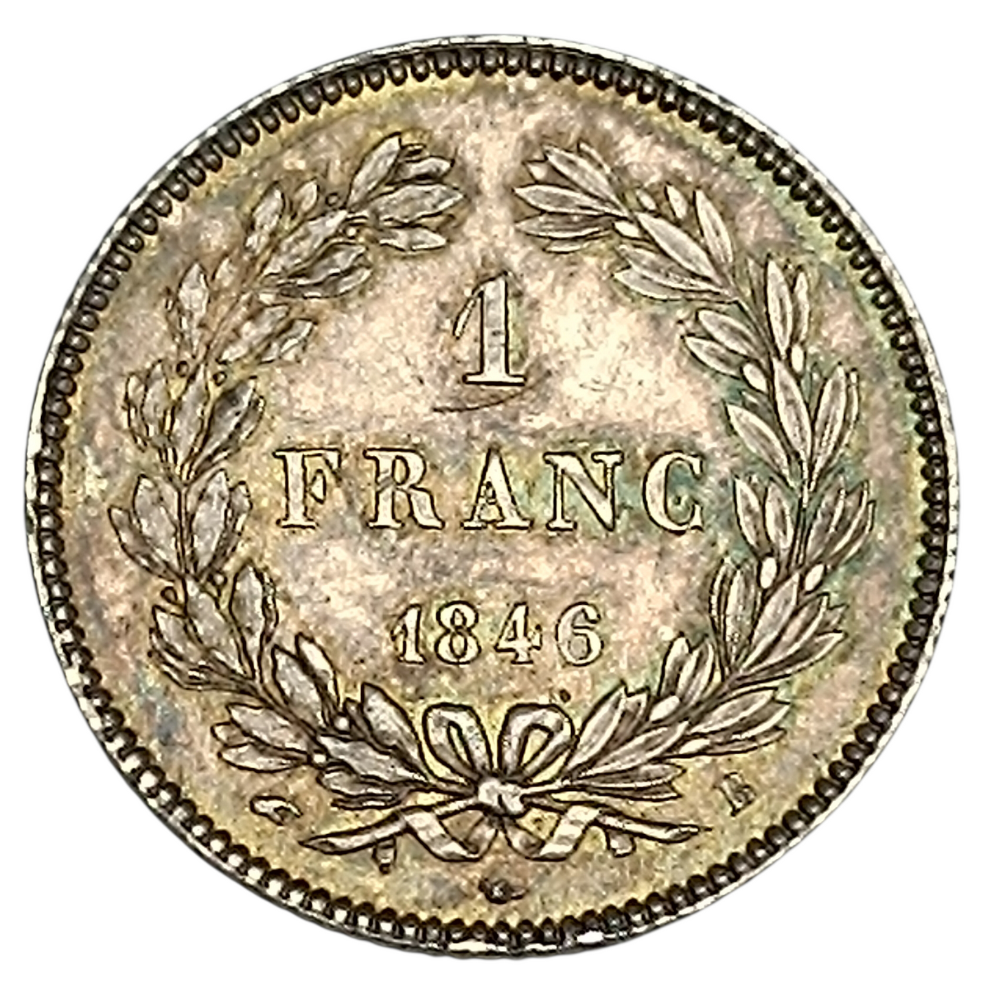 Louis Philippe (1830-1848) 1 franc 1846 B Rouen Silver 4.95 gr