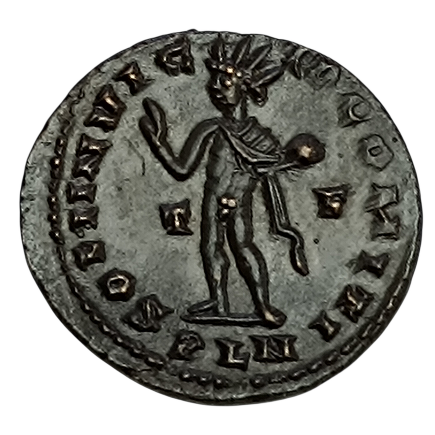 Constantin Ier (306-337) Follis Soli Invicto Comiti Londres 4.31 gr 22.5 mm