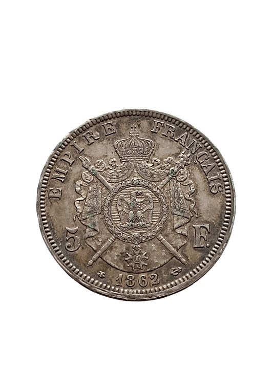 Napoléon III - 5 Francs - 1862 A Paris - Argent - 25 Gr
