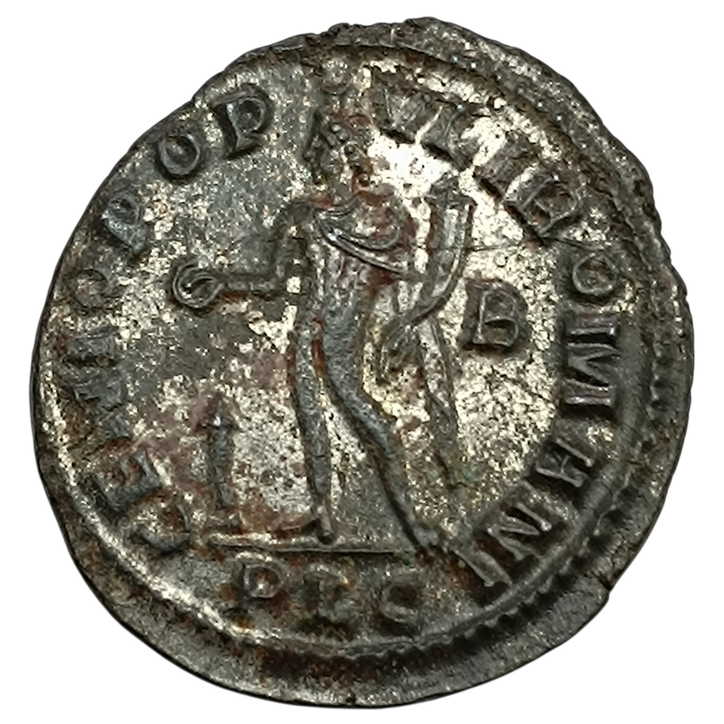 Constance I (305-306) Follis PLC Lyon R/ GENIO POP-VLI ROMANI 8.45 gr