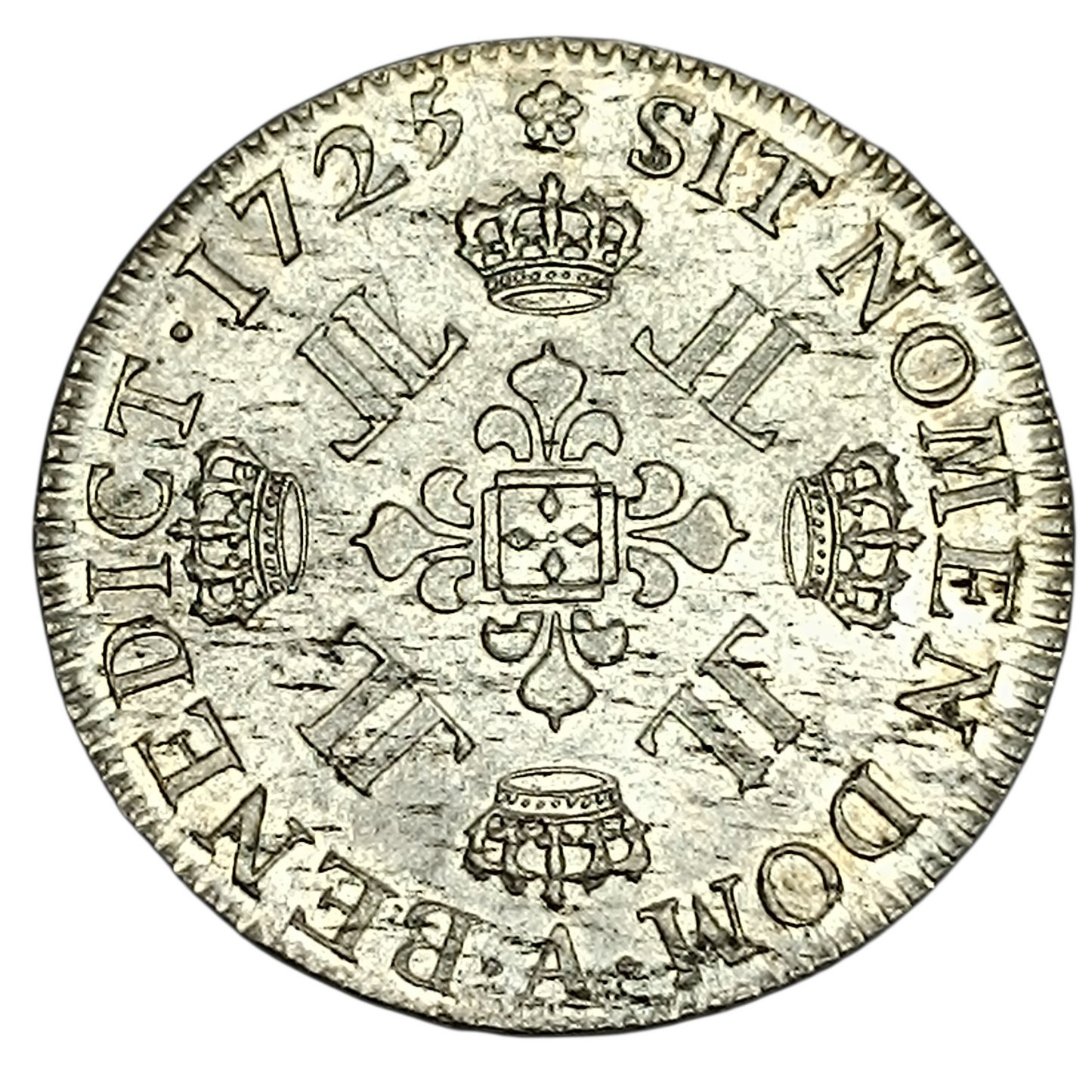 Louis XV (1715-1774) 1/2 Demi Écu aux 8L 1725 Paris Argent 11.79 Gr