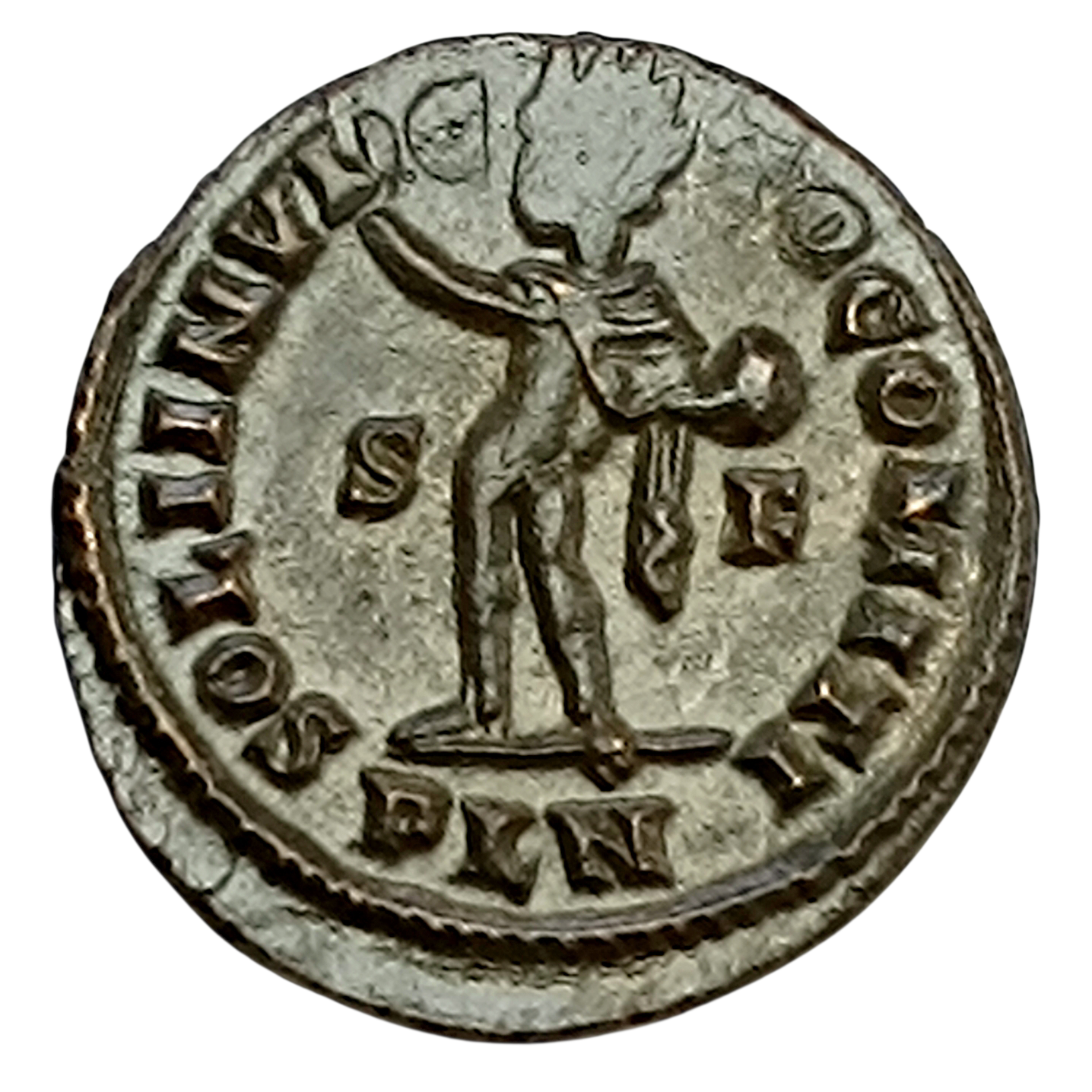 Constantin Ier (306-337) Follis Soli Invicto Comiti Londres 3.38 gr 20 mm