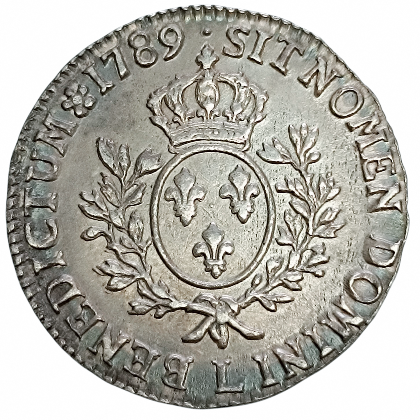 Louis XVI (1774-1792) Écu aux branches d'olivier 1789 L Bayonne Argent 29.15 gr