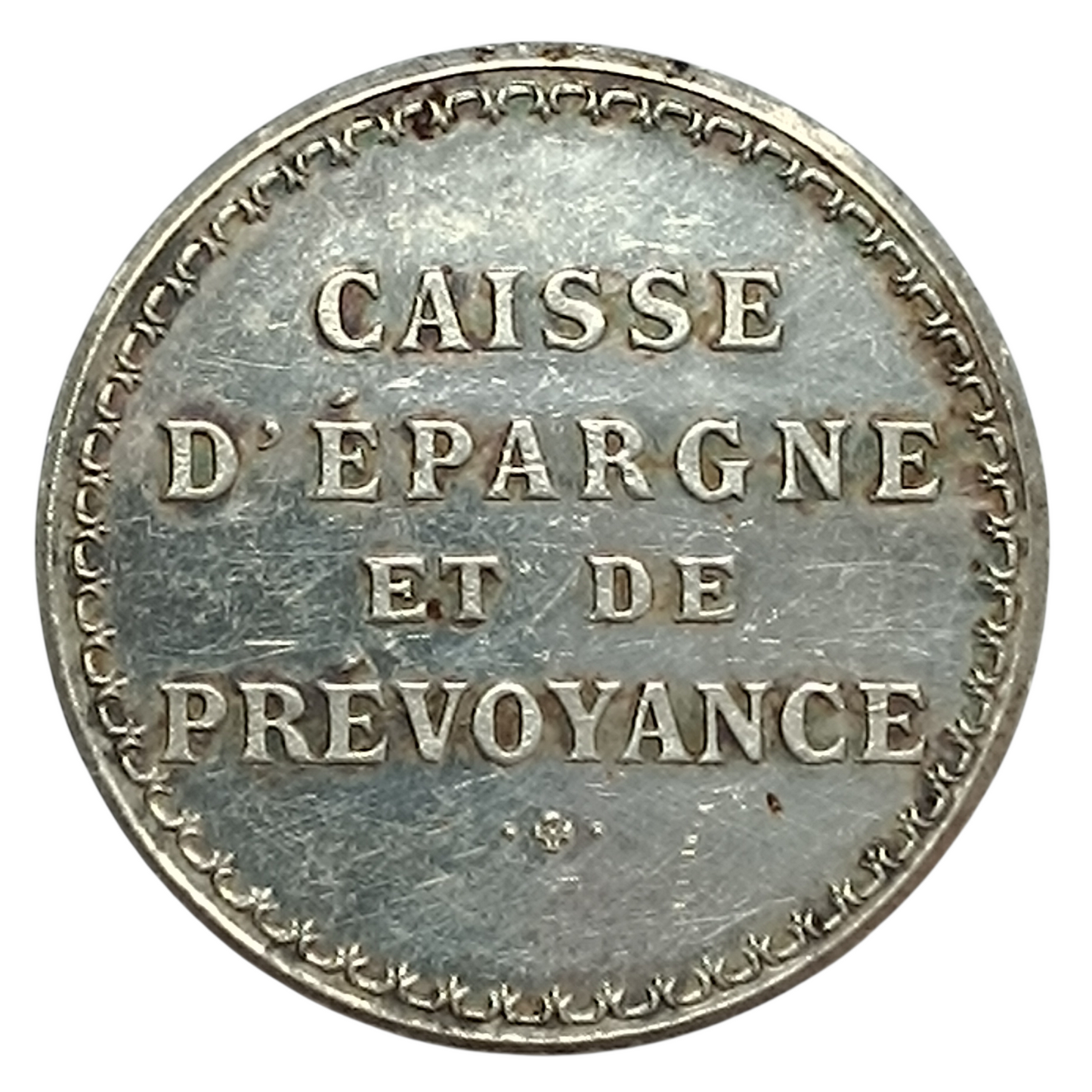 Jeton Ville de la Rochelle Caisse d'épargne et de prévoyance. Argent. 9.83 gr