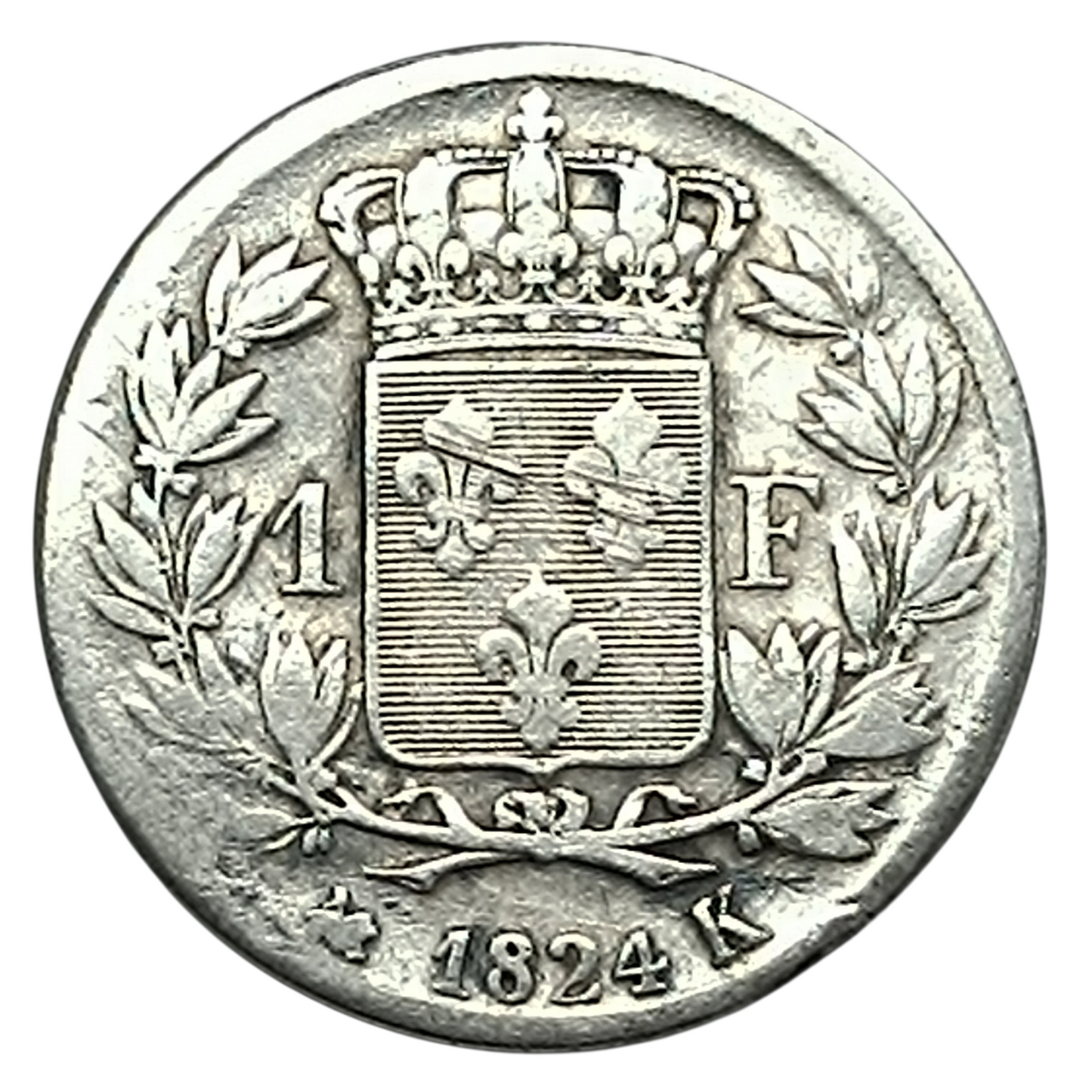 Louis XVIII (1815-1824) 1 Franc 1824 K Bordeaux 4.88 gr