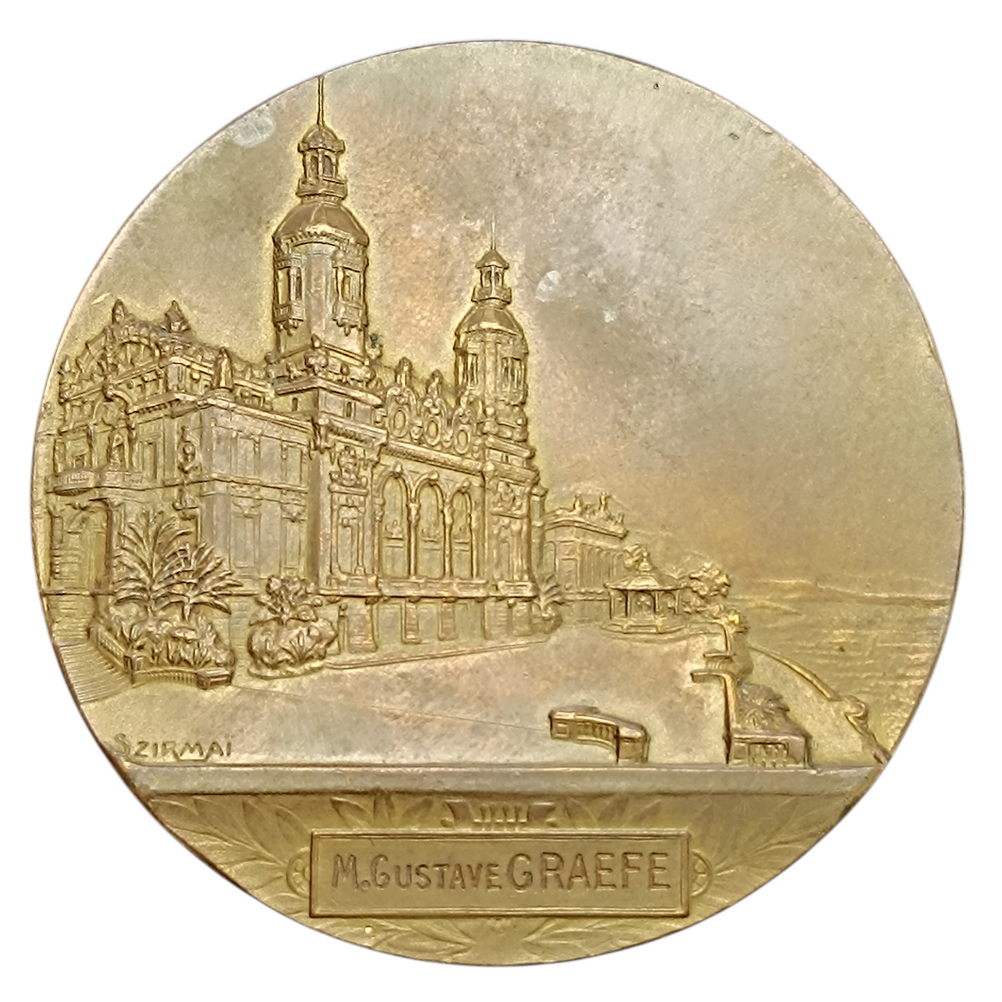 MONACO Albert Ier (1889-1922). Médaille, cinquantenaire de la Société des Bains de Mer créée par François Blanc, par T. Szirmai
