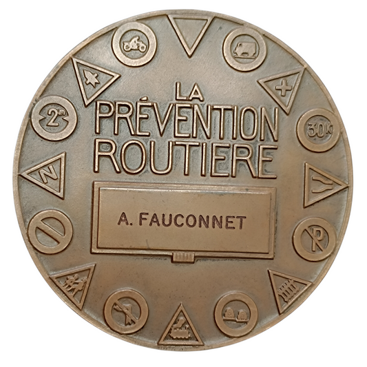 Médaille La prévention routière par Turin 185.30 gr 72 mm