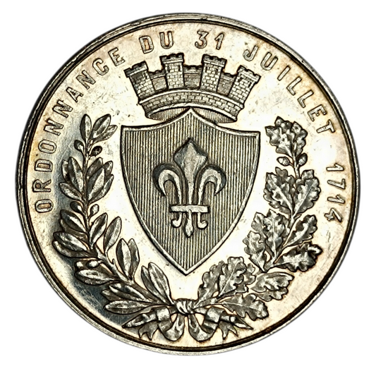 Lille Chamber of Commerce Tyme - Order of July 31, 1714 Silver 22.44 Gr 37 mm