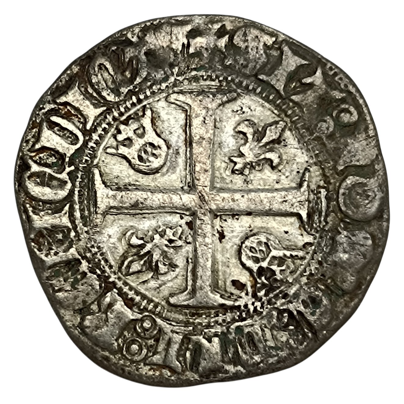 Charles VI (1380-1422) Blanc guénar Toulouse 2.12 gr