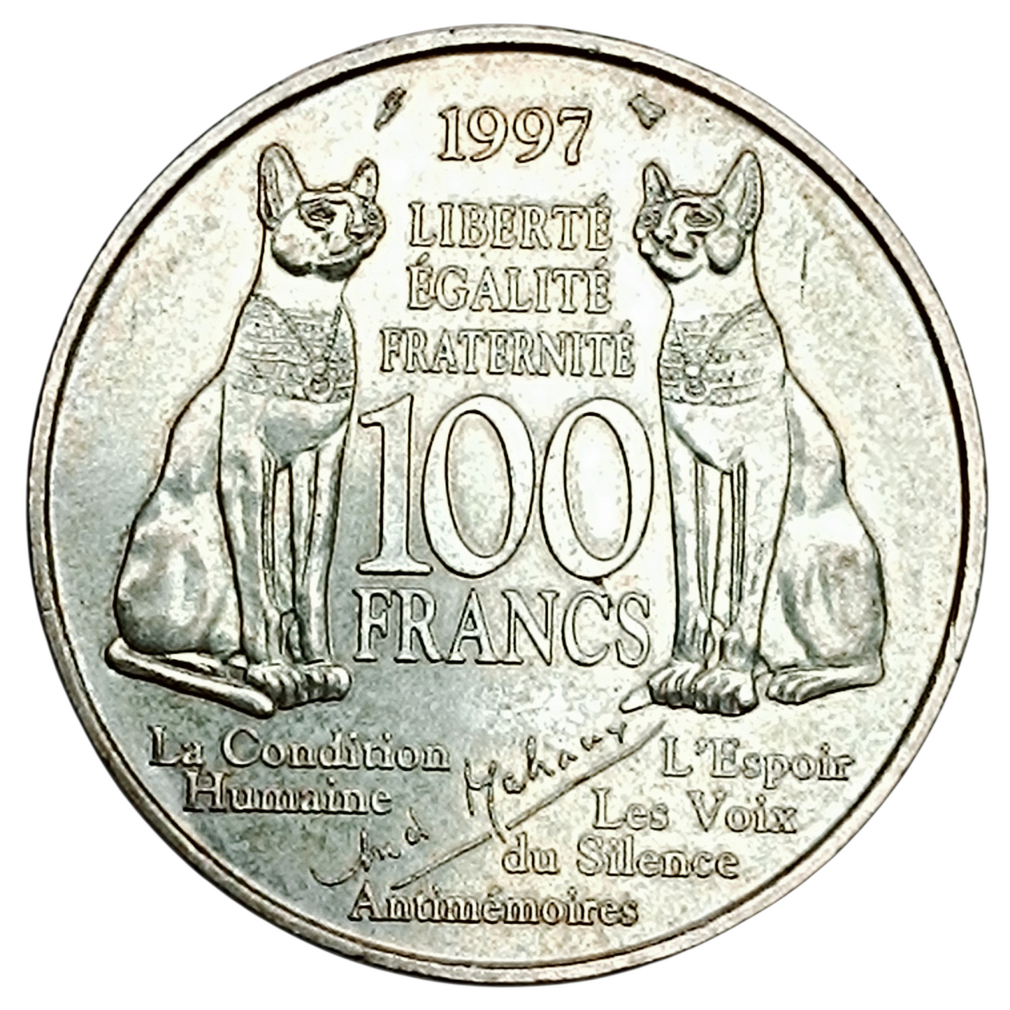 André Malraux 100 Francs 1997 Argent 15.09 gr