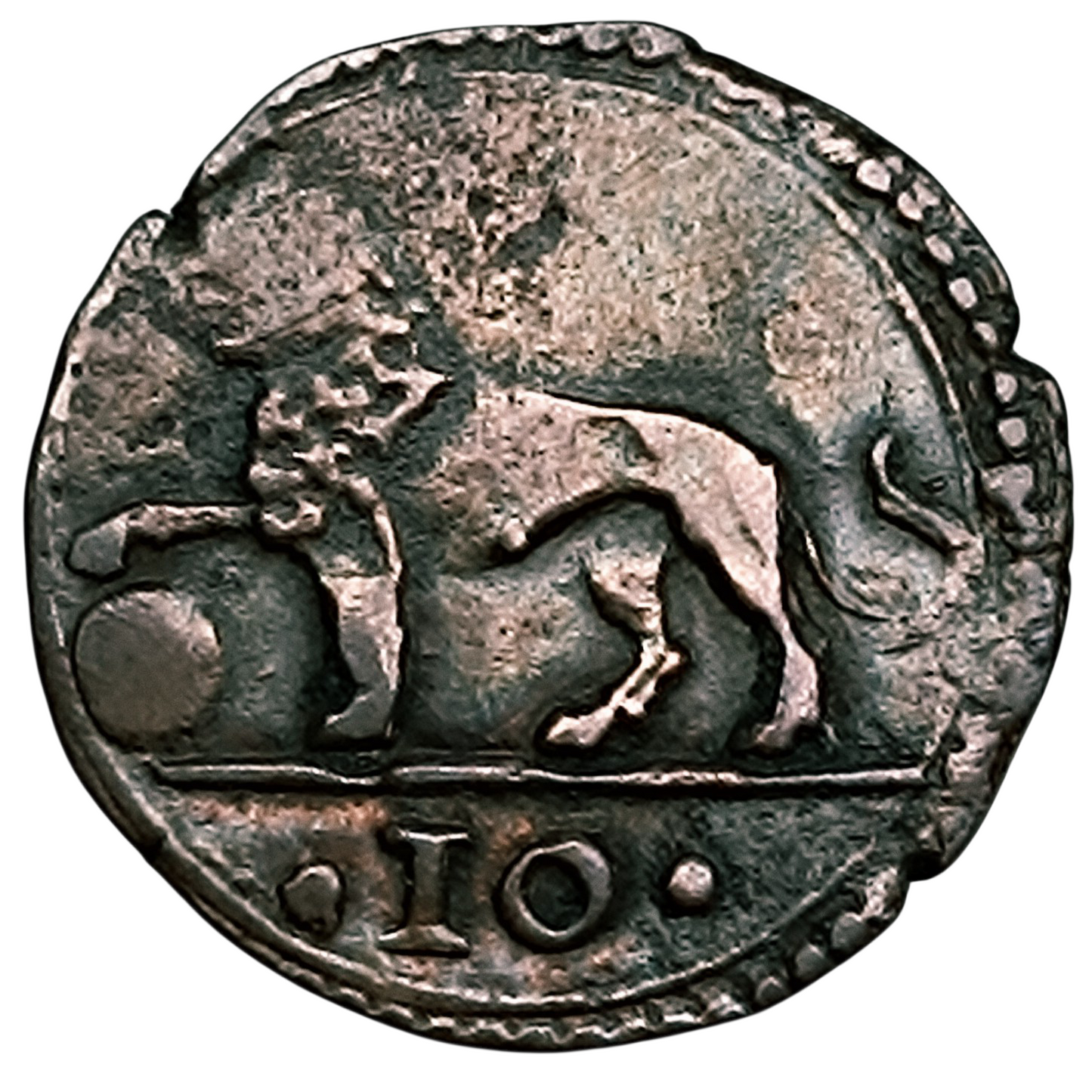 Vatican États pontificaux Leon X (1513-1521) Quattrino Foligno 0.78 gr