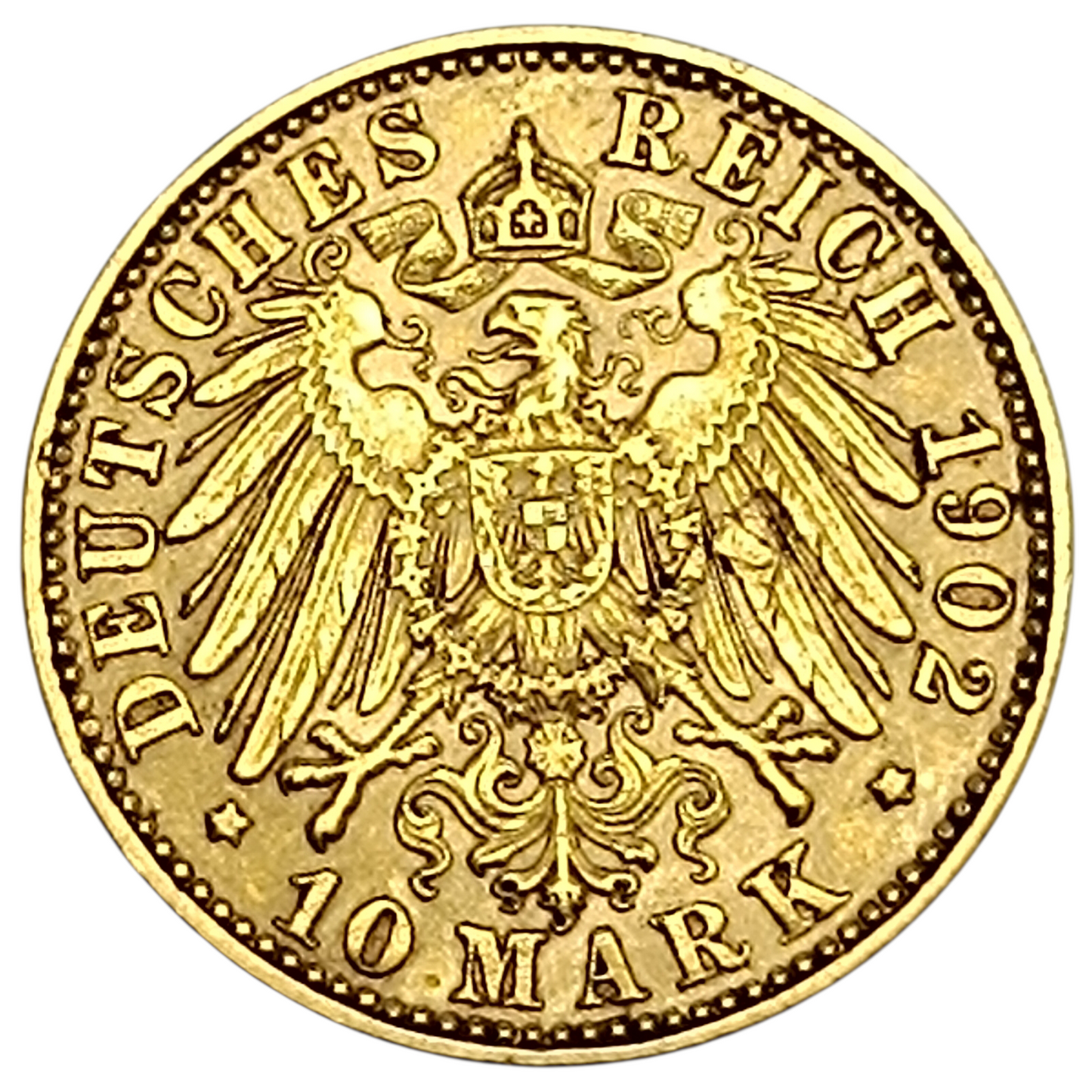 Allemagne Albert Ier de Saxe (1873-1902) 10 Mark Deutsches Reich 1902 E Dresde 3,96 gr