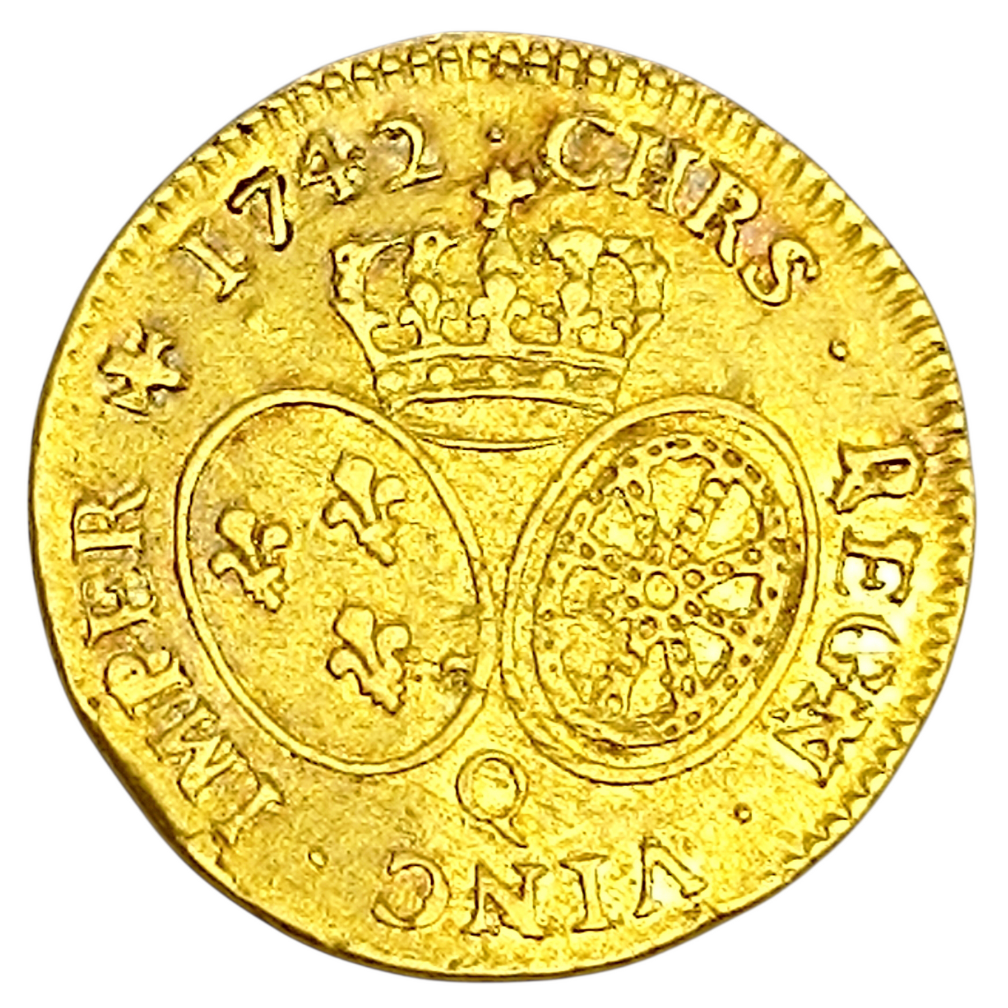 Louis XV (1715-1774) Louis d'or au Bandeau 1742 Q Perpignan 8.23 gr