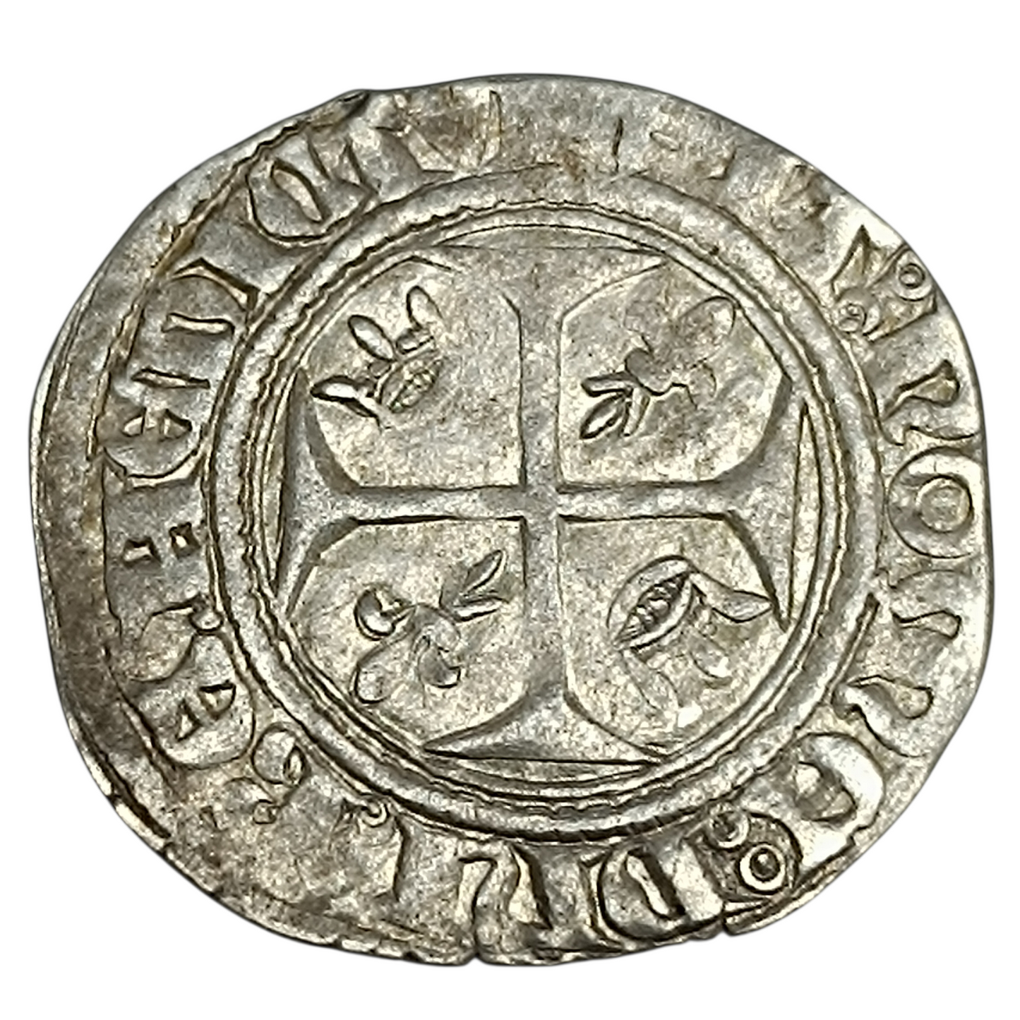 Charles VI (1380-1422) Blanc guénar Mâcon 3.10 gr