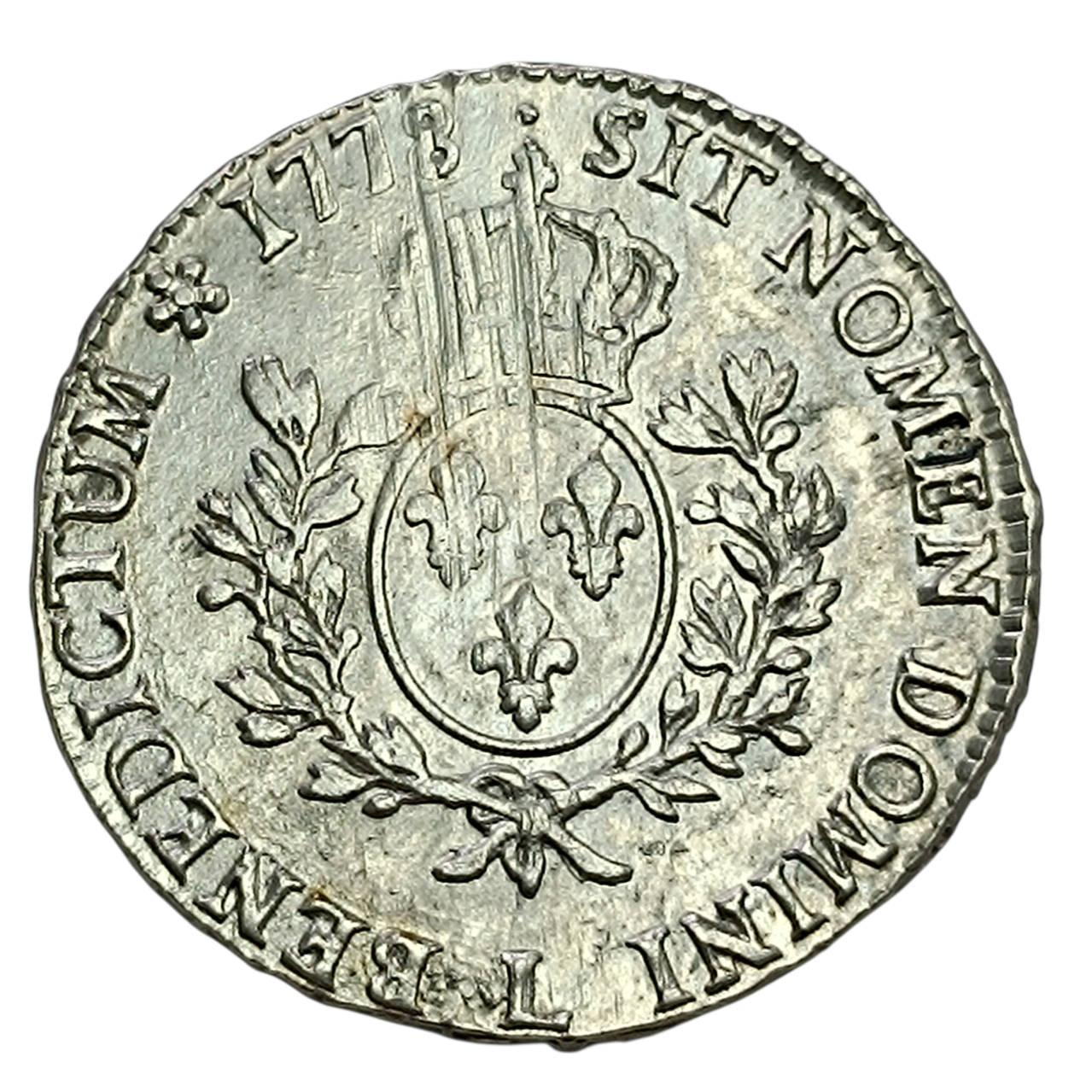 Louis XVI (1774-1792) Écu aux branches d'olivier 1778 L Bayonne Argent 29.26 gr