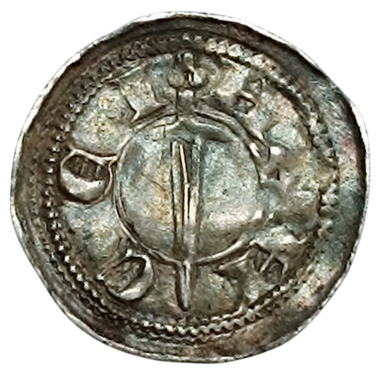 Duché de Lorraine. Thiébaut II (1303-1312) Denier. Atelier de Nancy. Argent. 0.58 gr