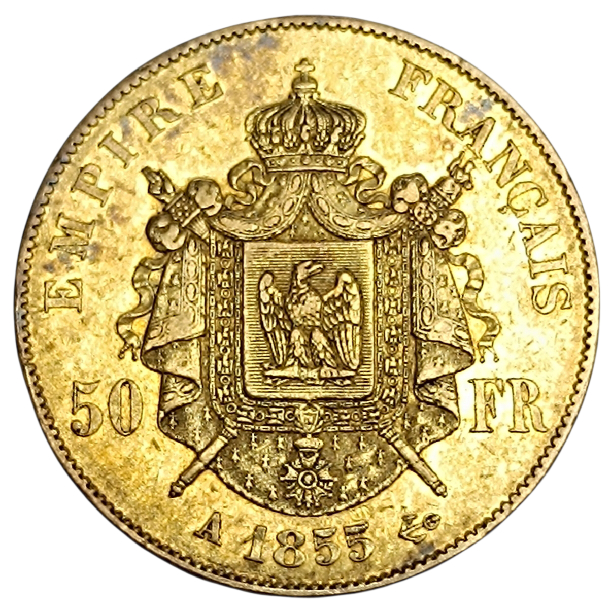 Napoléon III (1852-1870) 50 francs Or 1855 A Paris 16,08 gr