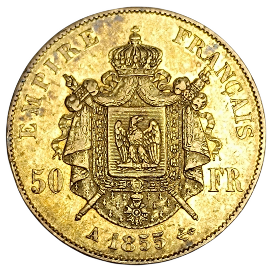 Napoléon III (1852-1870) 50 francs Or 1855 A Paris 16,08 gr