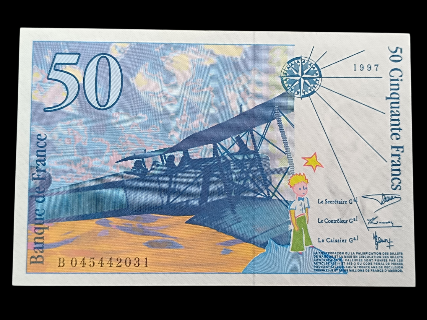 Billet 50 Francs Saint-Exupéry 1997. État Neuf