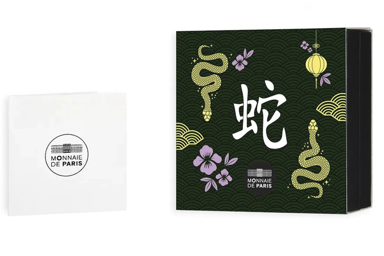 Monnaie de Paris 20 Euros 2025 BE Haut relief Calendrier chinois année du Serpent Argent Dans son coffret