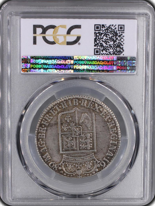 England - Guillaume and Marie - 1/2 Crown (Halfcrown) 1689 London PCGS VF35