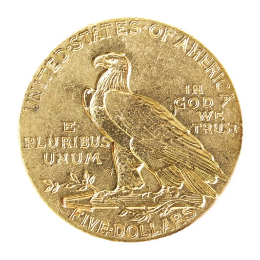 USA "INDIAN HEAD" 5$ Or 1911 Five Dollars 8,33 gr