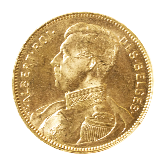 BELGIQUE Albert I 20 Francs Or 1914 "ROI DES BELGES" 6,46 gr SUP