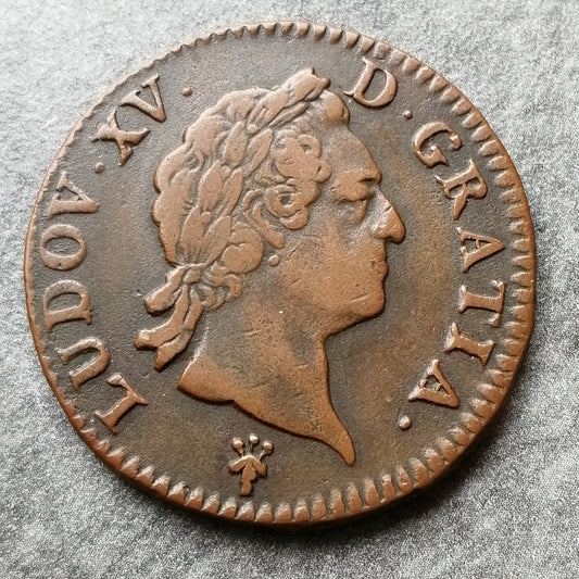 Louis XV (1715-1774) Sol à la vieille tête 1770 S Reims - 12.07 gr