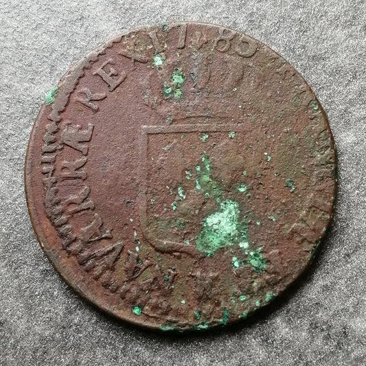 Louis XVI (1774-1792) Sol à l écu 1785 K Bordeaux - Frappe décentrée - 10.35 gr