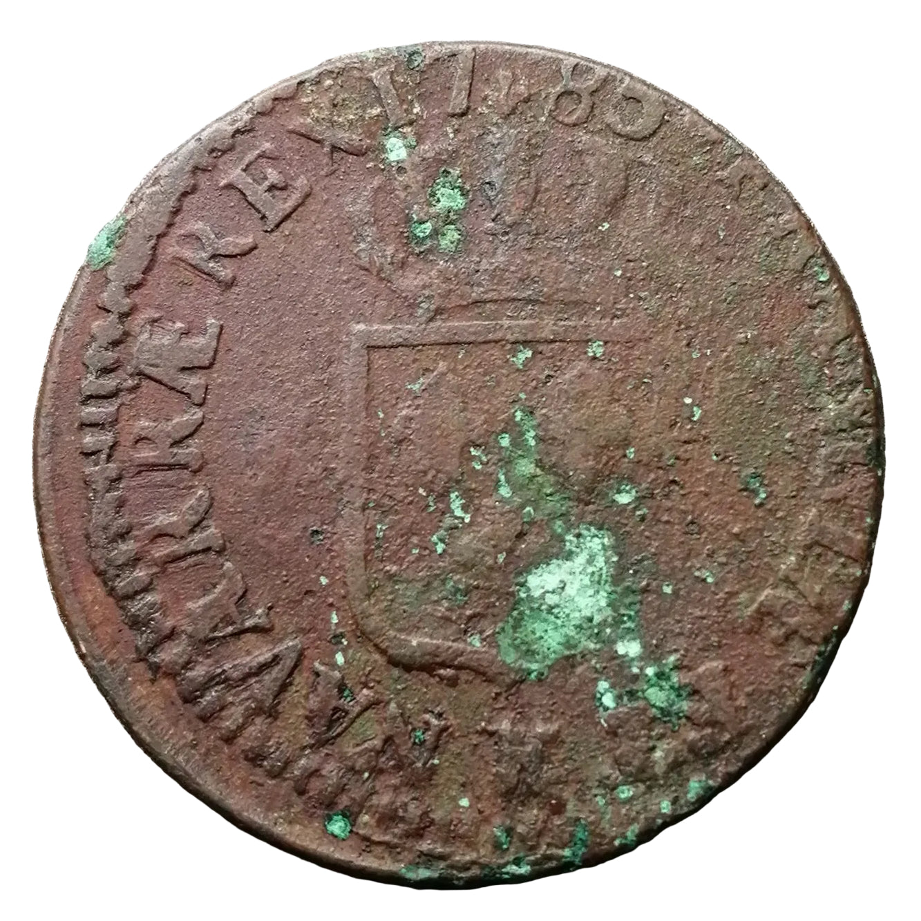 Louis XVI (1774-1792) Sol à l écu 1785 K Bordeaux - Frappe décentrée - 10.35 gr