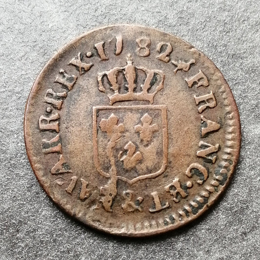 Louis XVI (1774-1792) Liard à l'écu 1782 & Aix - 2.92 gr