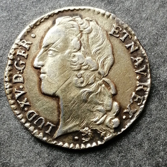 Louis XV (1715-1774) 1/10 ème écu au bandeau 1755 Z Grenoble - 2.91 gr - L4L. 497