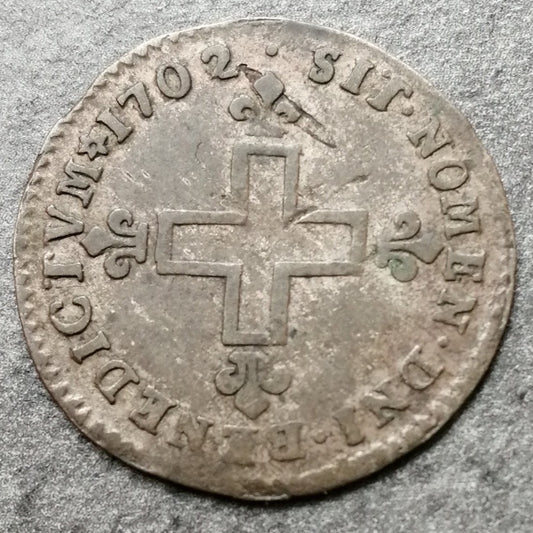 Louis XIV (1643-1715) XVI deniers de Strasbourg 1702 BB Strasbourg 1.46 gr L4L 270